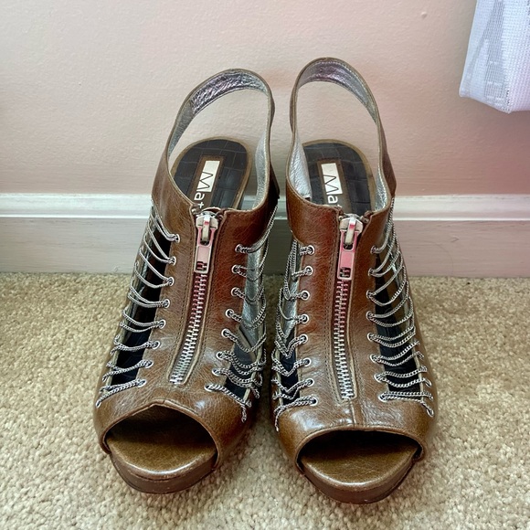 Genuine Leather Matiko Heels in size 8. Edgy style. Excellent condition. - Picture 2 of 7
